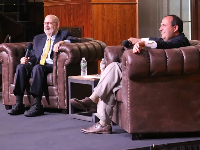 Lew Rockwell and Tom Woods at the 2016 Boston Mises Circle